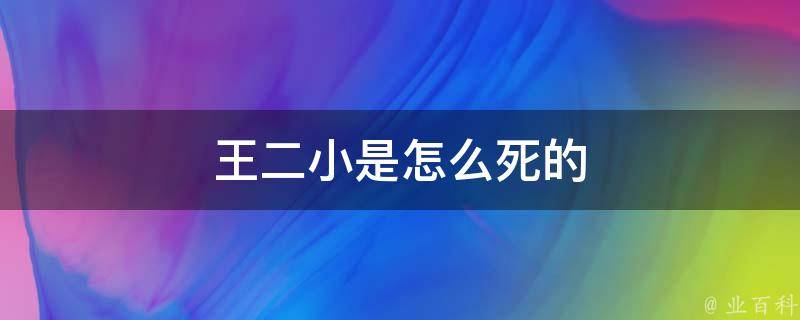 王二小是怎么死的 