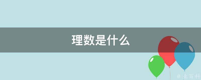 理数是什么 