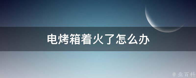 电烤箱着火了怎么办 