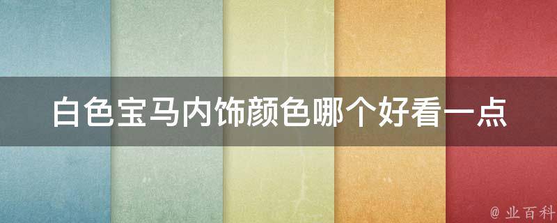 白色宝马内饰颜色哪个好看一点_推荐5种内饰搭配，让你的车更有格调。