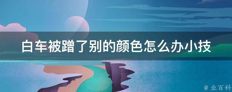 白车被蹭了别的颜色怎么办(小技巧教你轻松搞定车漆划痕)。