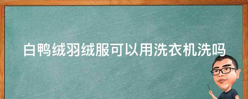 白鸭绒羽绒服可以用洗衣机洗吗(羽绒服清洗全攻略，省时省力又省心)