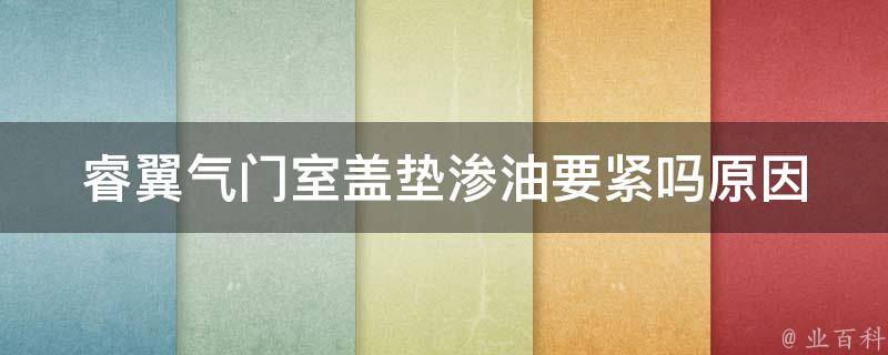 睿翼气门室盖垫渗油要紧吗(原因分析及解决方法)