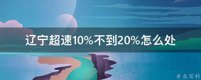 辽宁**10%不到20%怎么处罚(详解交通违法处理办法)