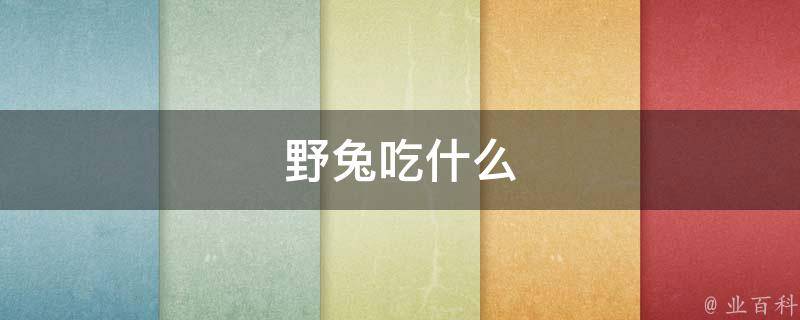 野兔吃什么 