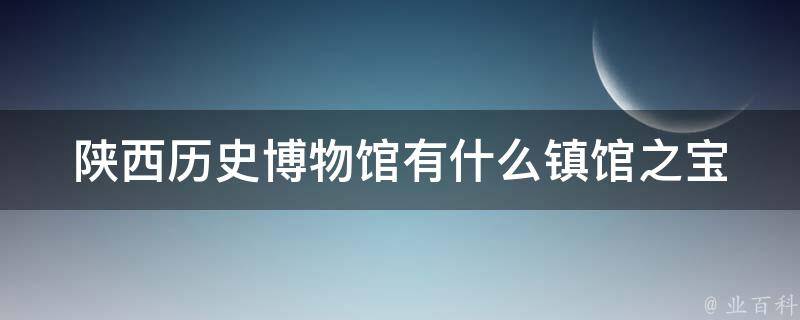 陕西历史博物馆有什么镇馆之宝 