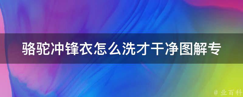 骆驼冲锋衣怎么洗才干净图解_专业技巧+清洗注意事项