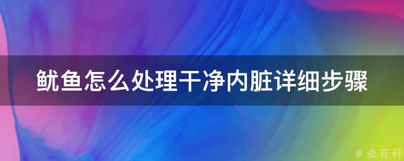 鱿鱼怎么处理干净内脏(详细步骤+清洗技巧)