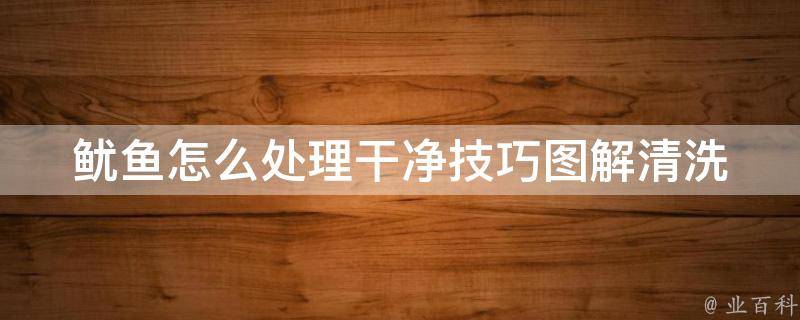 鱿鱼怎么处理干净技巧图解_清洗、切片、烹饪、口感丰富的做法大全