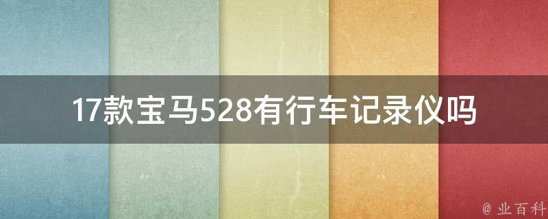 17款宝马528有行车记录仪吗_配置详解+使用心得分享