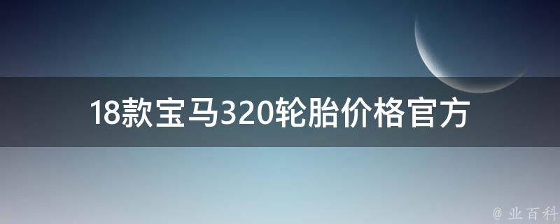 18款宝马320轮胎**_官方报价及购买建议