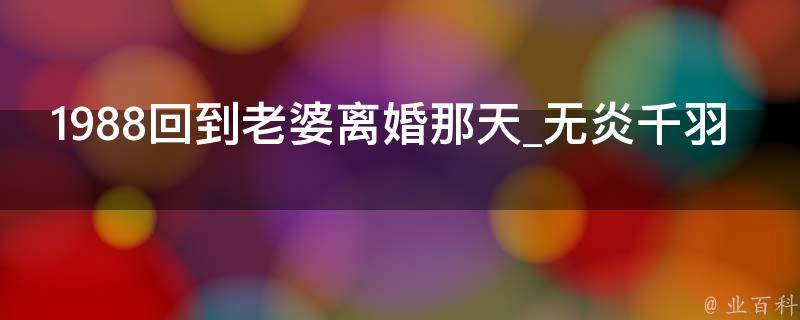 1988回到老婆离婚那天