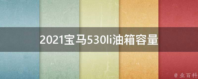 2021宝马530li油箱容量多少升的_详解宝马530li油箱容量、油耗和续航里程