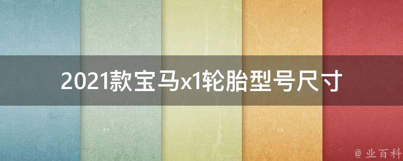 2021款宝马x1轮胎型号尺寸_全面解析宝马x1的轮胎规格及选择技巧