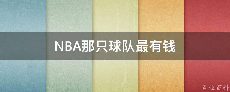 NBA那只球队最有钱 