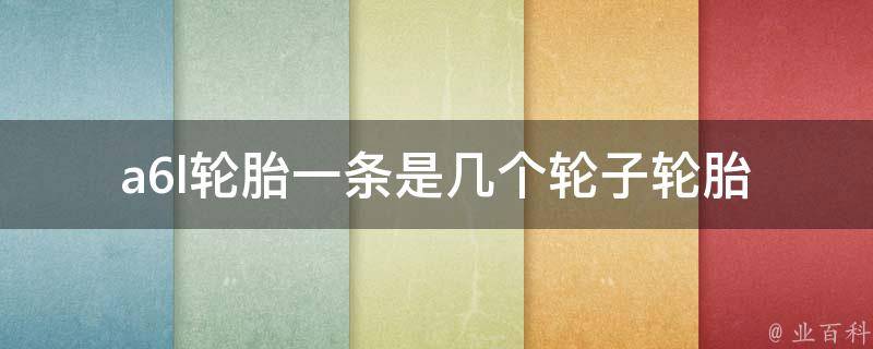 a6l轮胎一条是几个轮子_轮胎规格、车辆类型、轮胎数量