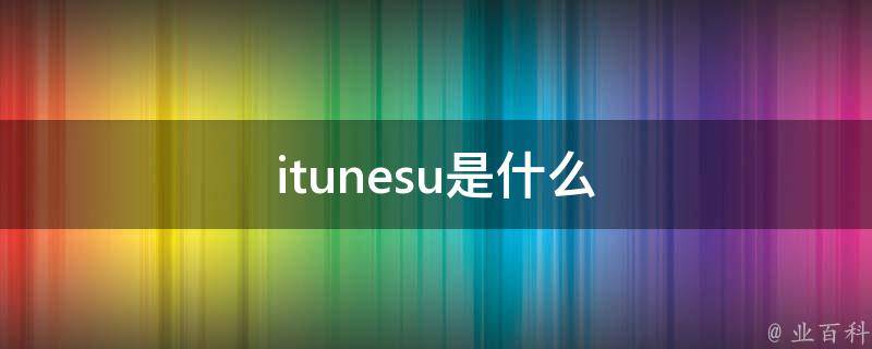 itunesu是什么 