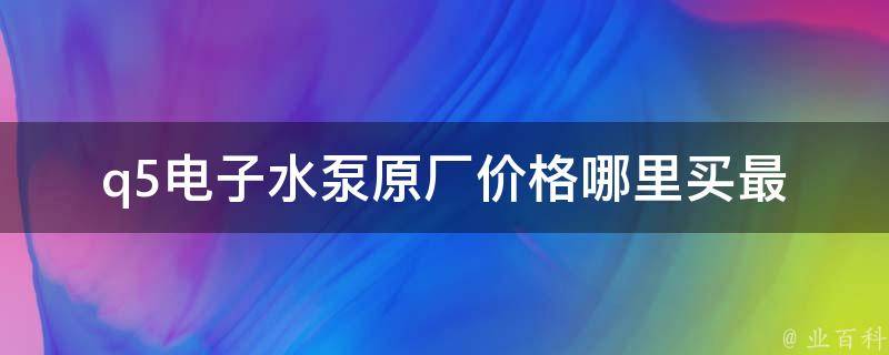 q5电子水泵原厂**_哪里买最便宜？原厂配件**对比