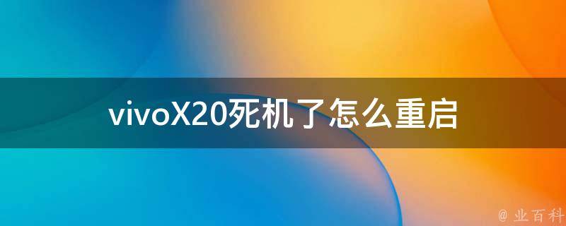 vivoX20死机了怎么重启 