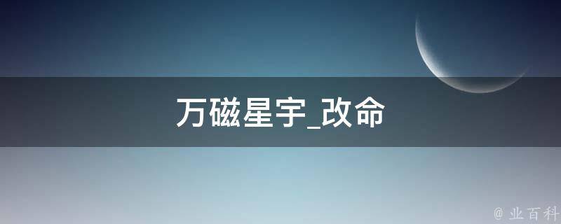 万磁星宇