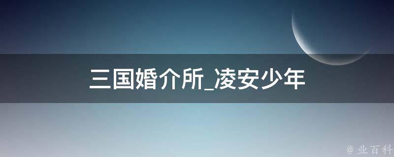 三国婚介所