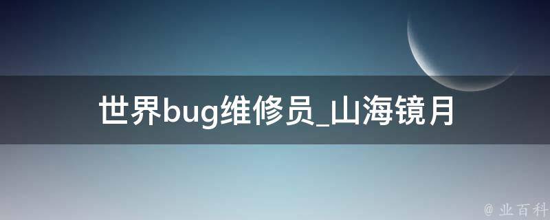 世界bug维修员