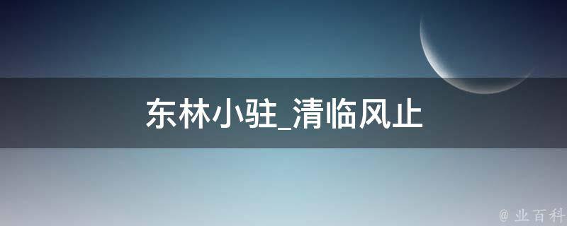 东林小驻