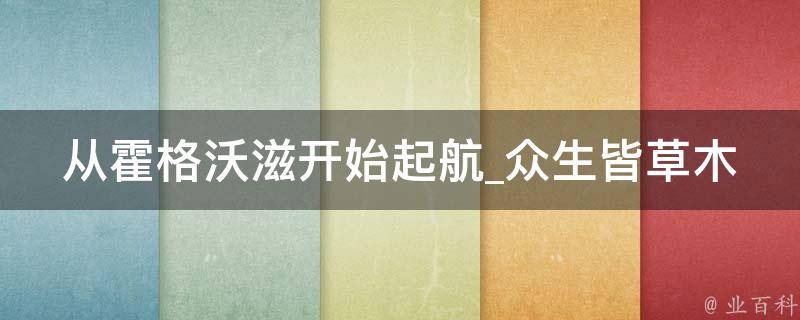 从霍格沃滋开始起航