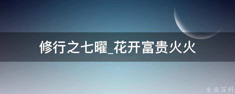 修行之七曜