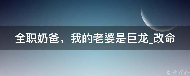 全职奶爸，我的老婆是巨龙