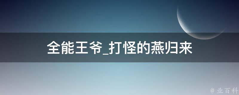 全能王爷