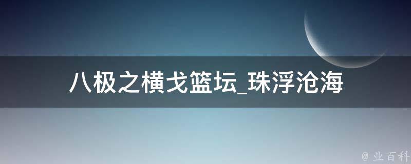 八极之横戈篮坛