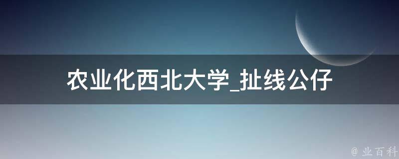 农业化西北大学