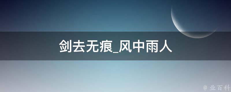 剑去无痕