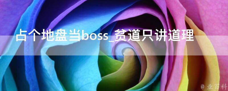 占个地盘当boss