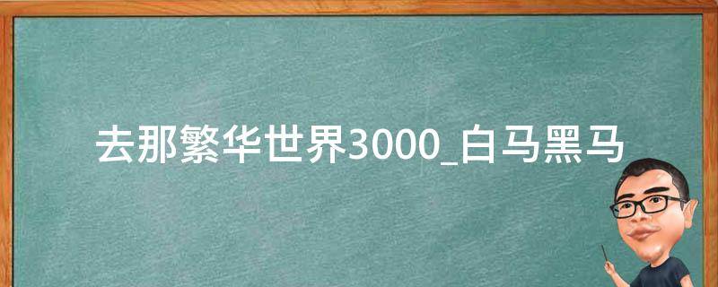 去那繁华世界3000