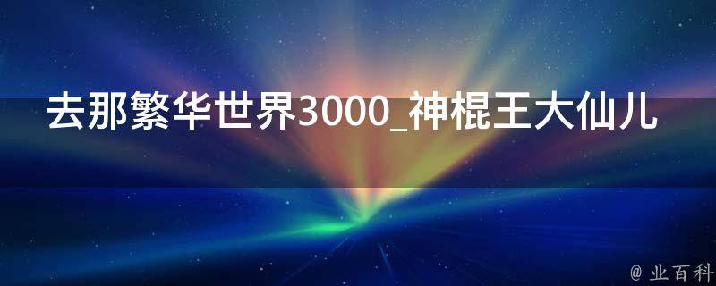 去那繁华世界3000