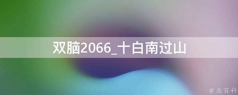 双脑2066