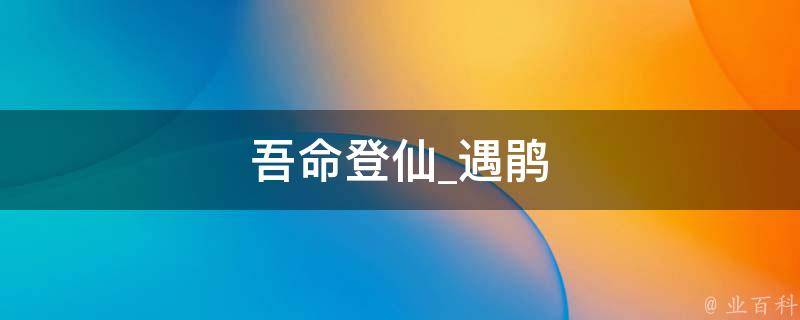 吾命登仙