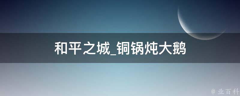 和平之城