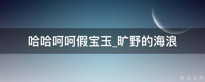 哈哈呵呵假宝玉