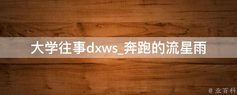 大学往事dxws