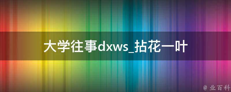 大学往事dxws