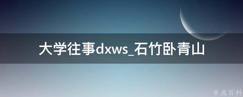 大学往事dxws