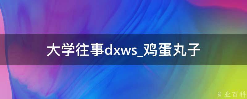 大学往事dxws