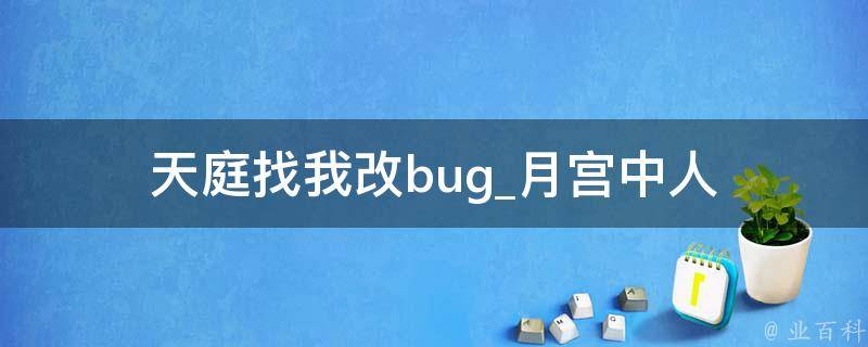 天庭找我改bug