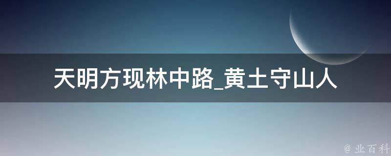 天明方现林中路