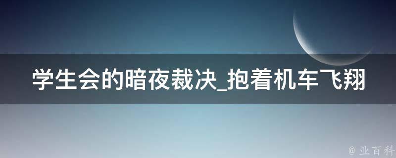 学生会的暗夜裁决