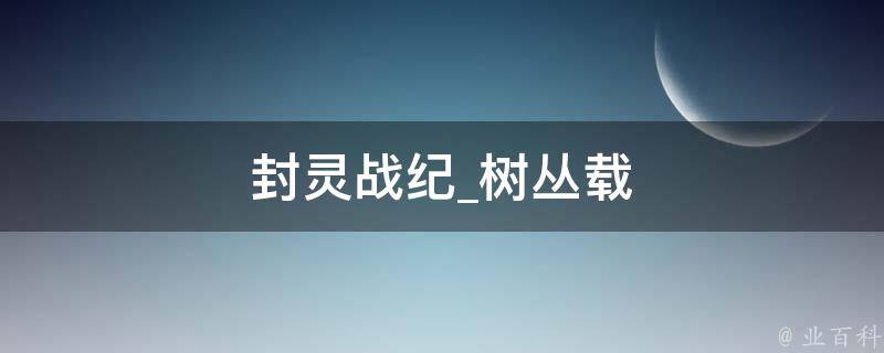 封灵战纪