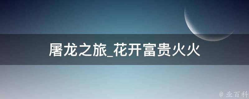 屠龙之旅